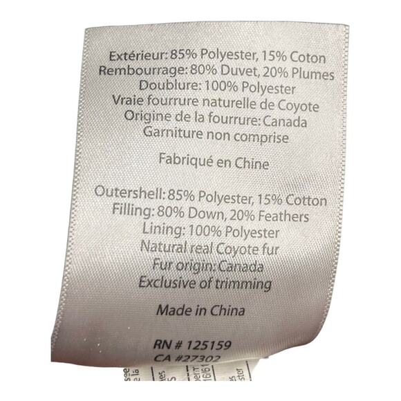 Soia & Kyo Parka Jacket Hooded with Coyote Fur Trim Coat Black Size Medium - Picture 14 of 14